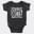 Straight Outta Sastra Short Sleeve Baby Onesie in Black Color