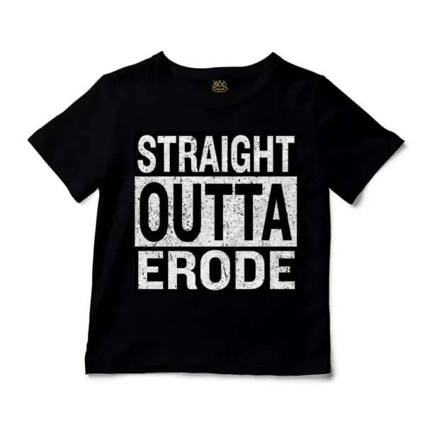 Straight Outta Erode Unisex Toddler T-Shirt in Black Color