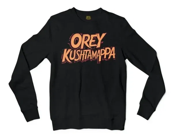 Ore Kushtamappa Men/Unisex Long Sleeve T-Shirt in Black Color