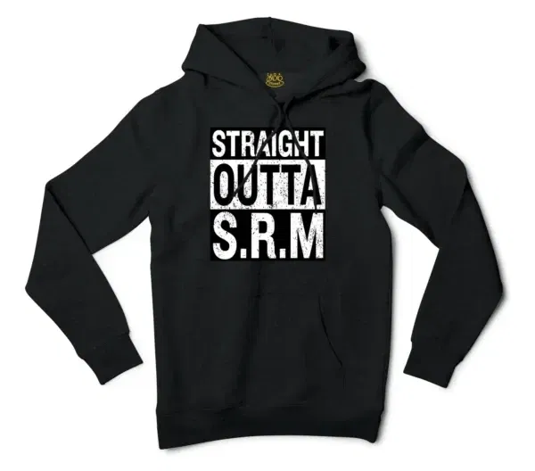 Straight Outta Srm University Men/Unisex Hoodie in Black Color