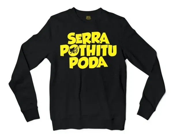 Serra Pothitu Poda Men/Unisex Long Sleeve Sweatshirt in Black Color