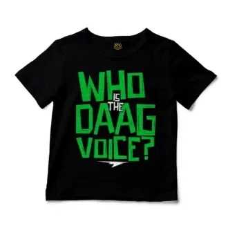 Who Is The Daag Voice Unisex Toddler T-Shirt in Black Color