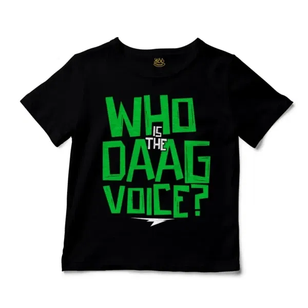 Who Is The Daag Voice Unisex Toddler T-Shirt in Black Color