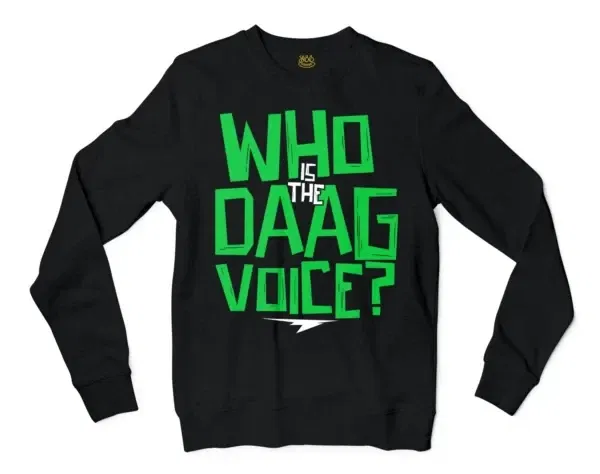 Who Is The Daag Voice Men/Unisex Long Sleeve T-Shirt in Black Color