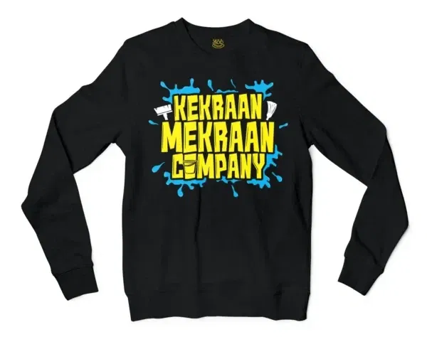 Kekraan Mekraan Company Men/Unisex Long Sleeve T-Shirt in Black Color