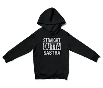 Straight Outta Sastra Unisex Youth Hoodie in Black Color