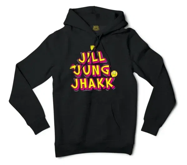 Jill Jung Jhakk Men/Unisex Hoodie in Black Color