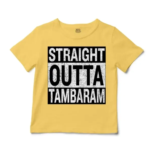 Straight Outta Tambaram Unisex Toddler T-Shirt in Butter Color