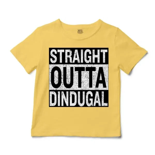 Straight Outta Dindugal Unisex Toddler T-Shirt in Butter Color