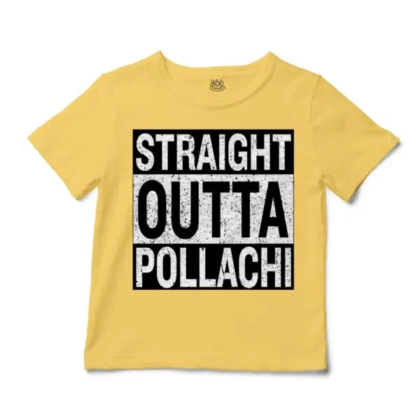 Straight Outta Pollachi Unisex Toddler T-Shirt in Butter Color