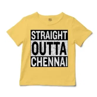 Straight Outta Chennai Unisex Toddler T-Shirt in Butter Color