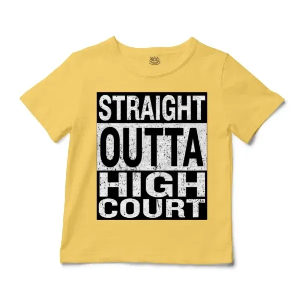 Straight Outta High Court Unisex Toddler T-Shirt in Butter Color