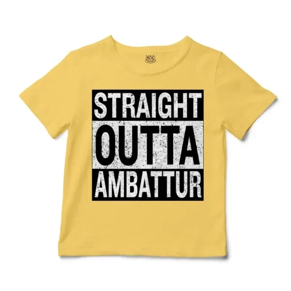 Straight Outta Ambattur Unisex Toddler T-Shirt in Butter Color