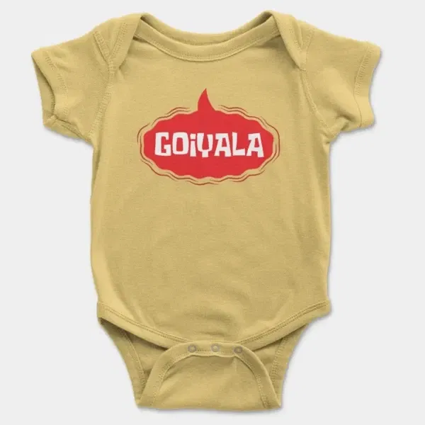 Goiyala Short Sleeve Baby Onesie in Butter Color