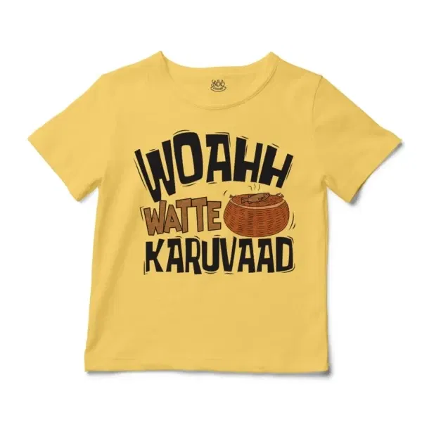 Woahh!! Watte Karuvaad Unisex Toddler T-Shirt in Butter Color