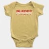 Bleddy Bugger Short Sleeve Baby Onesie in Butter Color