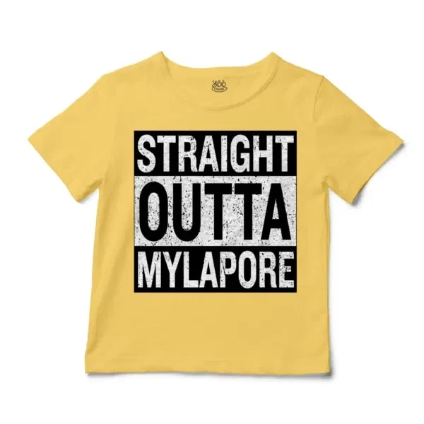 Straight Outta Mylapore Unisex Toddler T-Shirt in Butter Color