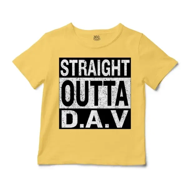 Straight Outta Dav Unisex Toddler T-Shirt in Butter Color