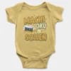 Machi Oru Quater Sollen Short Sleeve Baby Onesie in Butter Color