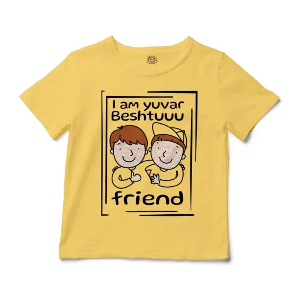 Iam Yuvar Best Friend Unisex Toddler T-Shirt in Butter Color