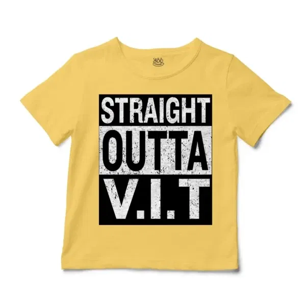 Straight Outta Vit Unisex Toddler T-Shirt in Butter Color