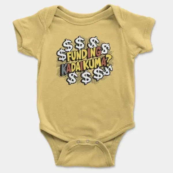 Funding Kadaikuma Short Sleeve Baby Onesie in Butter Color