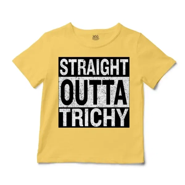 Straight Outta Trichy Unisex Toddler T-Shirt in Butter Color