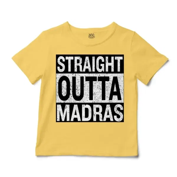 Straight Outta Madras Unisex Toddler T-Shirt in Butter Color