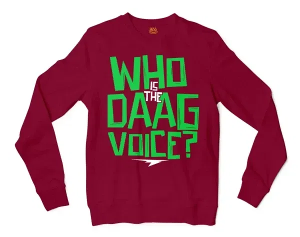 Who Is The Daag Voice Men/Unisex Long Sleeve T-Shirt in Cardinal Red Color