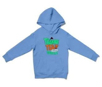 Thambi Tea Innum Varala Unisex Youth Hoodie in Carolina Blue Color