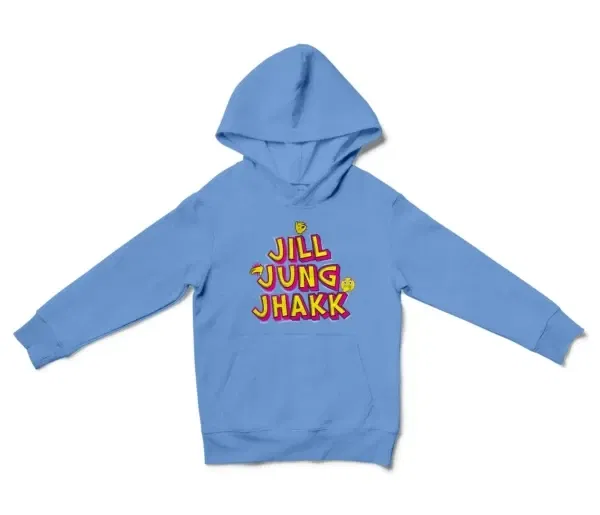 Jill Jung Jhakk Unisex Youth Hoodie in Carolina Blue Color