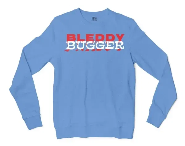 Bleddy Bugger Men/Unisex Long Sleeve T-Shirt in Carolina Blue Color