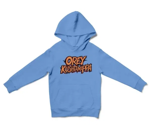 Ore Kushtamappa Unisex Youth Hoodie in Carolina Blue Color