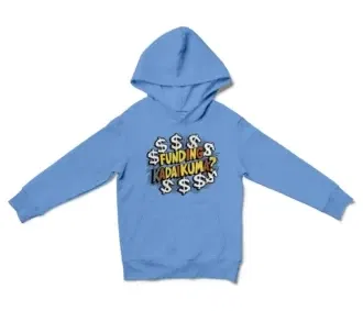 Funding Kadaikuma Unisex Youth Hoodie in Carolina Blue Color