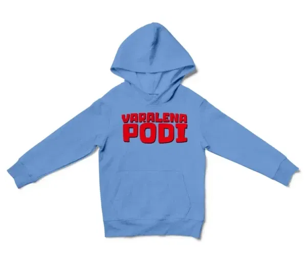 Varalena Podi Unisex Youth Hoodie in Carolina Blue Color