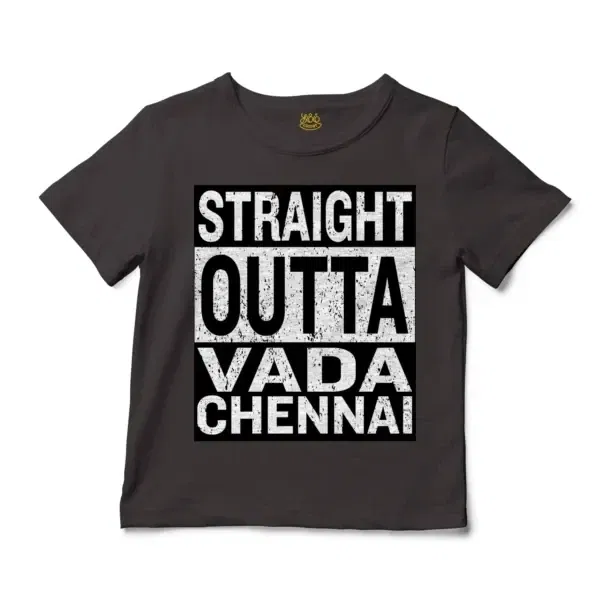 Straight Outta Vada Chennai Unisex Toddler T-Shirt in Charcoal Color