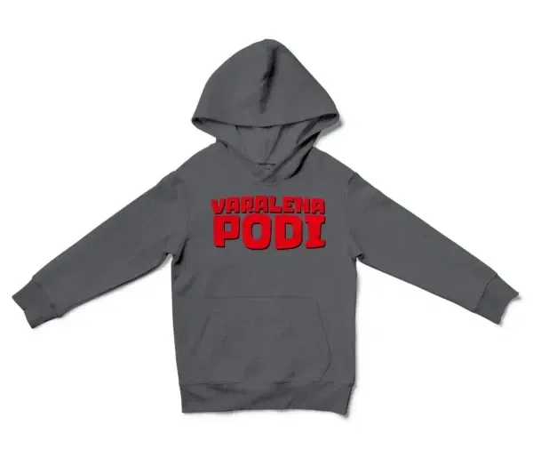 Varalena Podi Unisex Youth Hoodie in Charcoal Color