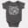 Straight Outta Trichy Short Sleeve Baby Onesie in Charcoal Color