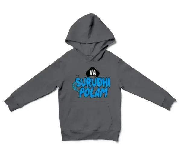 Va Surudhi Polam Unisex Youth Hoodie in Charcoal Color