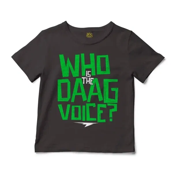 Who Is The Daag Voice Unisex Toddler T-Shirt in Charcoal Color