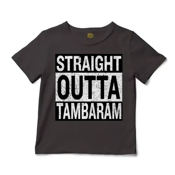 Straight Outta Tambaram Unisex Toddler T-Shirt in Charcoal Color