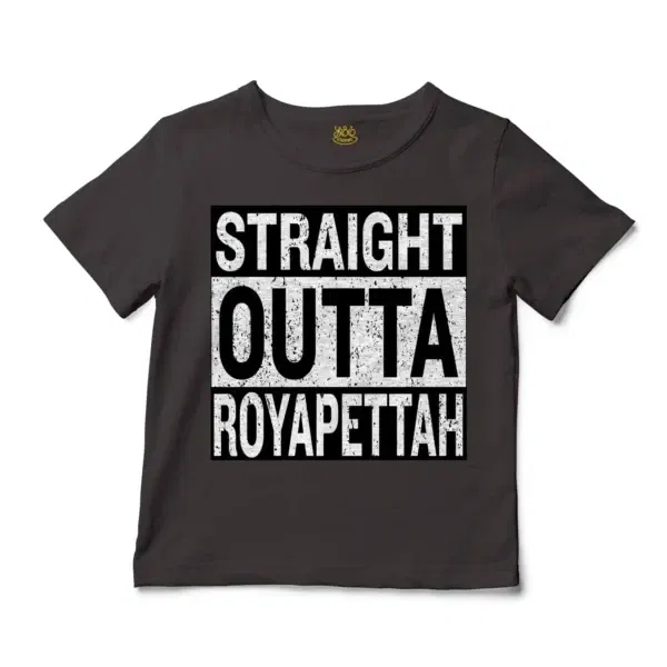 Straight Outta Royapettah Unisex Toddler T-Shirt in Charcoal Color