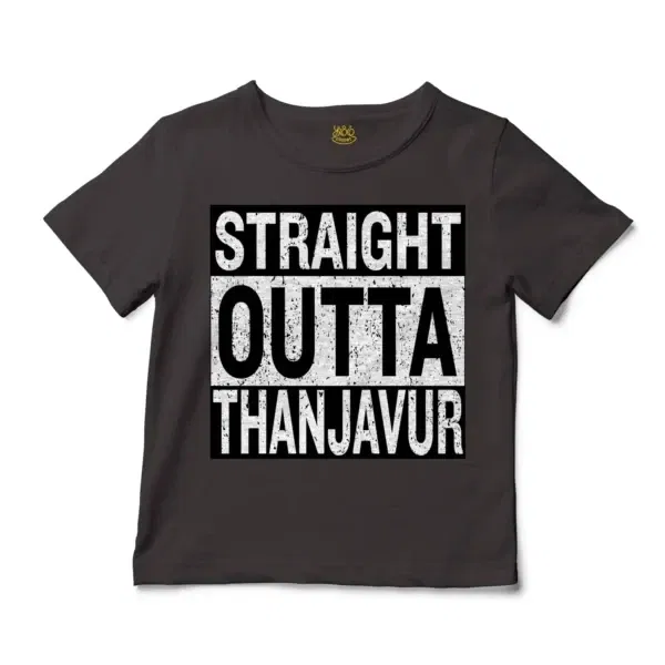 Straight Outta Thanjavur Unisex Toddler T-Shirt in Charcoal Color