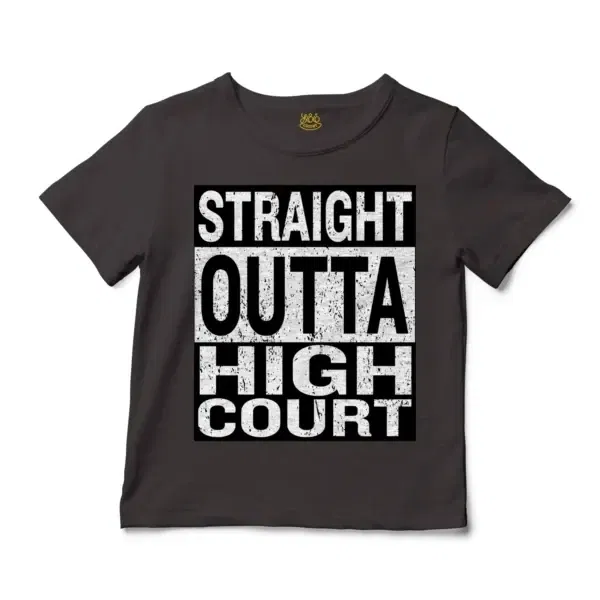 Straight Outta High Court Unisex Toddler T-Shirt in Charcoal Color