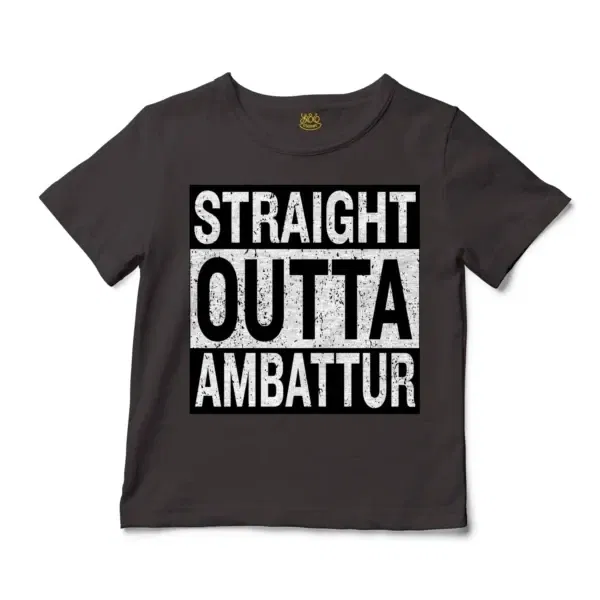 Straight Outta Ambattur Unisex Toddler T-Shirt in Charcoal Color