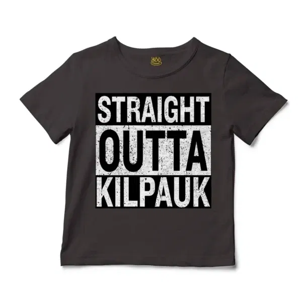 Straight Outta Kilpauk Unisex Toddler T-Shirt in Charcoal Color