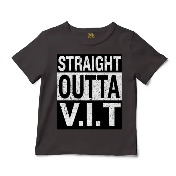 Straight Outta Vit Unisex Toddler T-Shirt in Charcoal Color