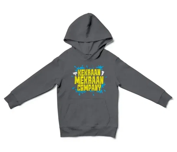 Kekraan Mekraan Company Unisex Youth Hoodie in Charcoal Color