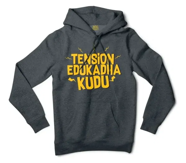 Tension Edukadha Kudu Men/Unisex Hoodie in Charcoal Heather Color