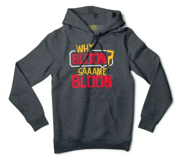 Why Blood Same Blood Men/Unisex Hoodie in Charcoal Heather Color